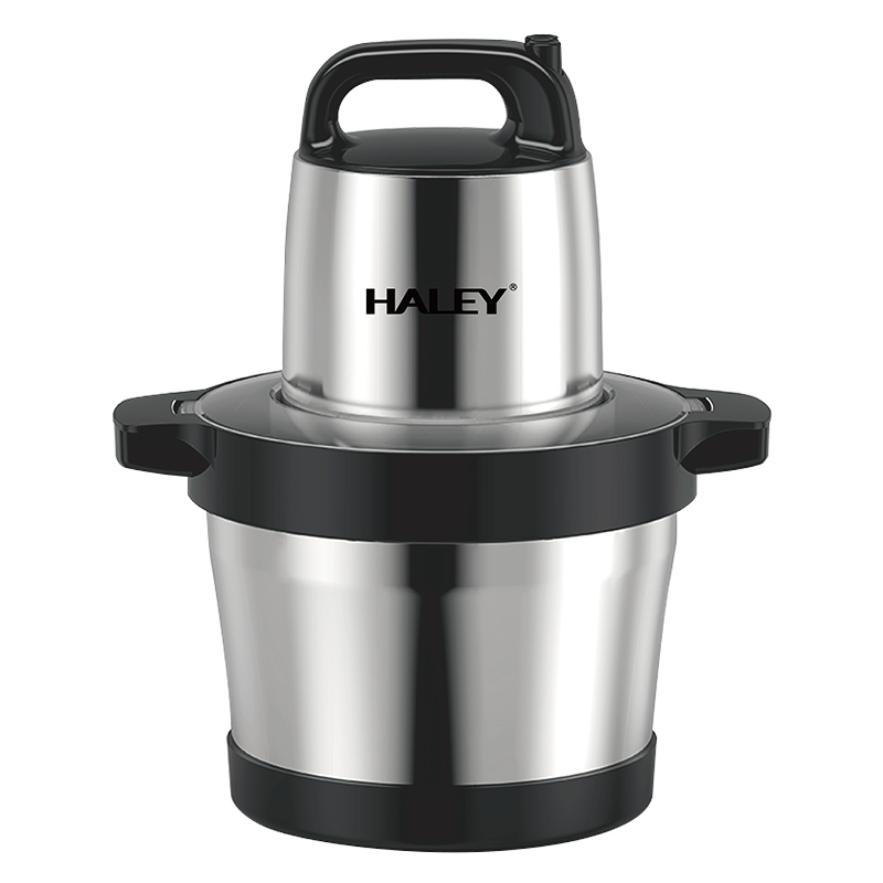 Tocator Electric HALEY 1200W, 4 Lame din Oțel Inoxidabil, Recipient Full Inox 6L, 2 Viteze Reglabile