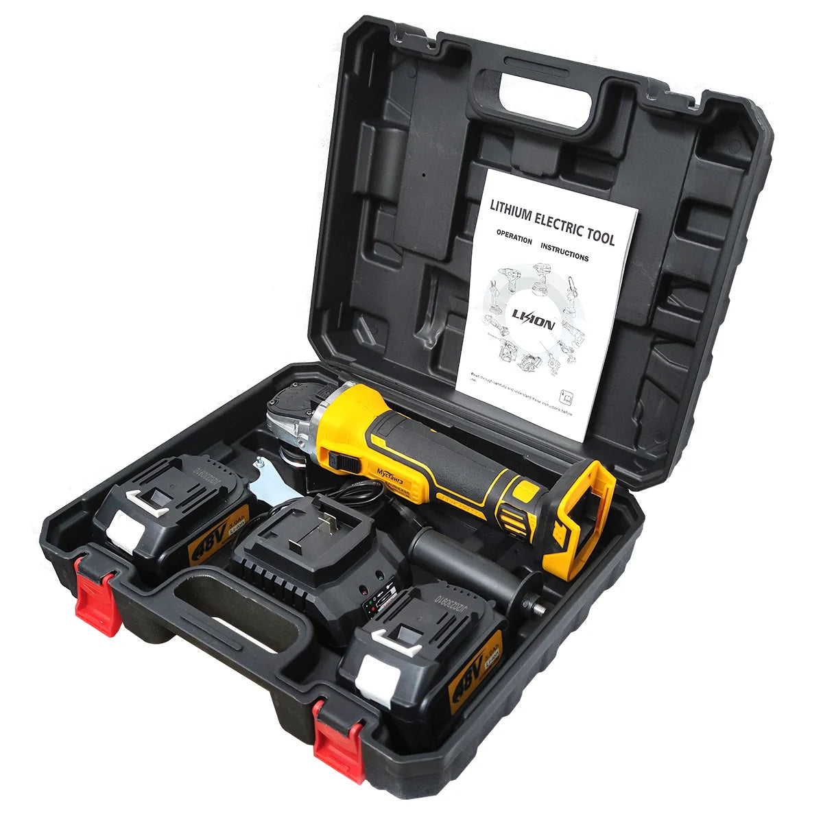Polizor unghiular fără fir 125 mm, 2 acumulatori Li-Ion, 48V, 8100 RPM, trusă transport