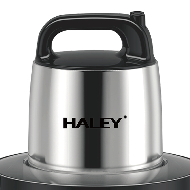 Tocator Electric HALEY 1200W, 4 Lame din Oțel Inoxidabil, Recipient Full Inox 6L, 2 Viteze Reglabile