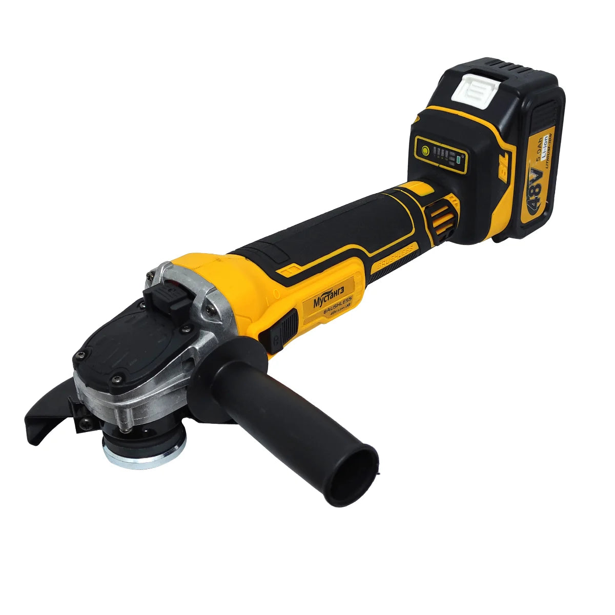 Polizor unghiular fără fir 125 mm, 2 acumulatori Li-Ion, 48V, 8100 RPM, trusă transport
