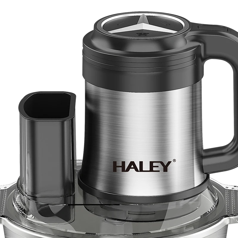 Tocator Electric Multifunctional HALEY, Garantie 3 Ani, 1200W, Vas Inox 3.5L, 4 Lame Inox, 2 Viteze, Tocare Rapida