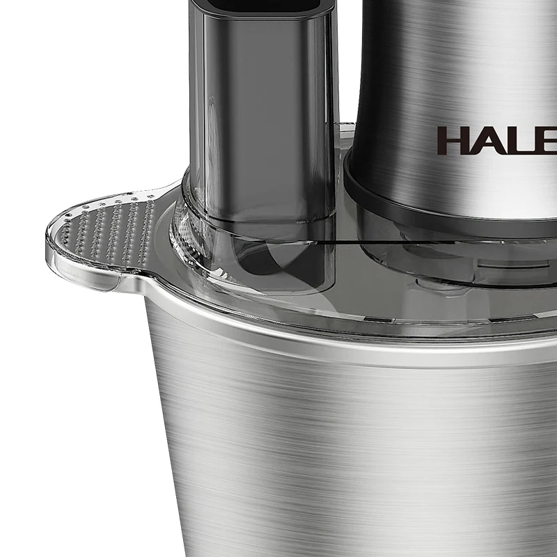 Tocator Electric Multifunctional HALEY, Garantie 3 Ani, 1200W, Vas Inox 3.5L, 4 Lame Inox, 2 Viteze, Tocare Rapida