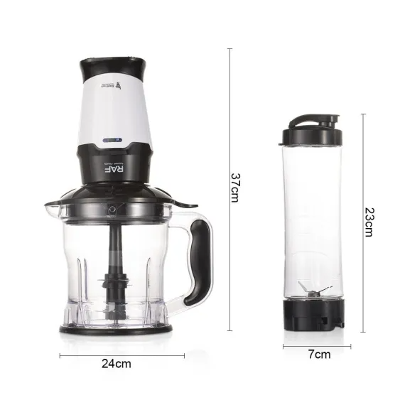 Blender Electric 2 în 1 RAF R.2905, 350W, Blender și Storcător Fructe, Recipient 1.5L, Lame din Inox, Pahar To-Go Inclus