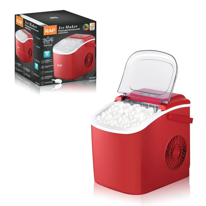 Aparat de gheata electric RAF, cuburi tip bullet, compact, cos colectare, lingura inclusa, garantie 3 ani