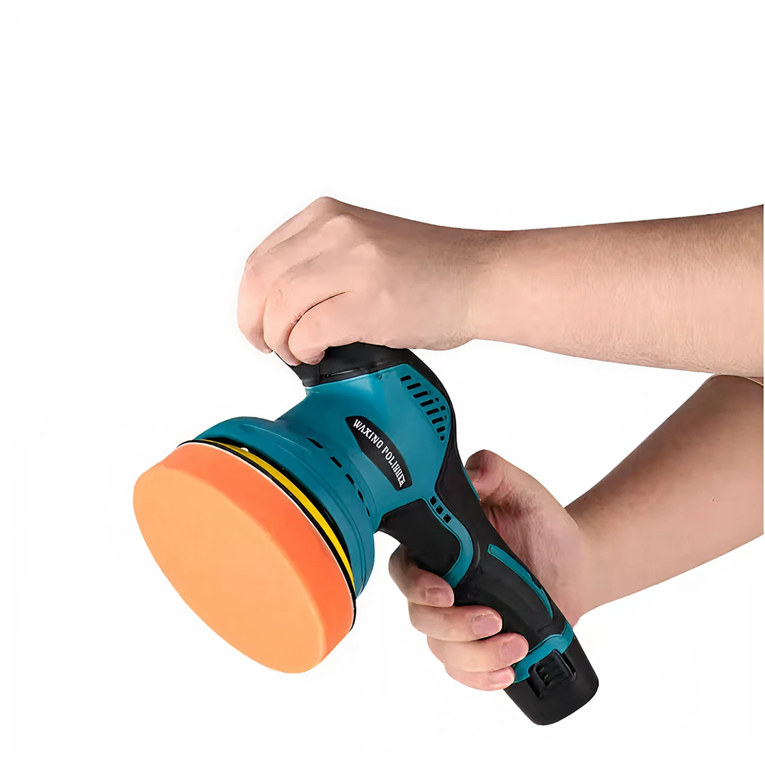 Aparat Polish Auto Profesional, 2 Acumulatori 48V, 1500mAh, 8 Viteze, 5500 RPM, Fără Fir, Accesorii Incluse pentru Lustruire Caroserie și Faruri