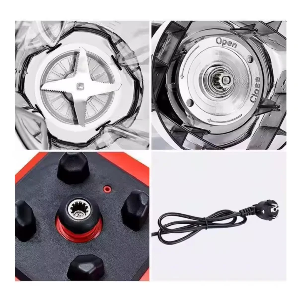 Blender multifuncțional 2L, 15 viteze + Pulse, lame inox, zdrobire gheață, motor cupru