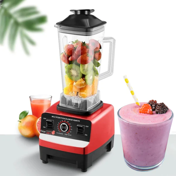 Blender multifuncțional 2L, 15 viteze + Pulse, lame inox, zdrobire gheață, motor cupru