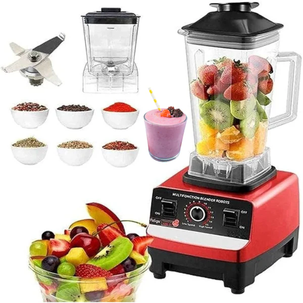 Blender multifuncțional 2L, 15 viteze + Pulse, lame inox, zdrobire gheață, motor cupru