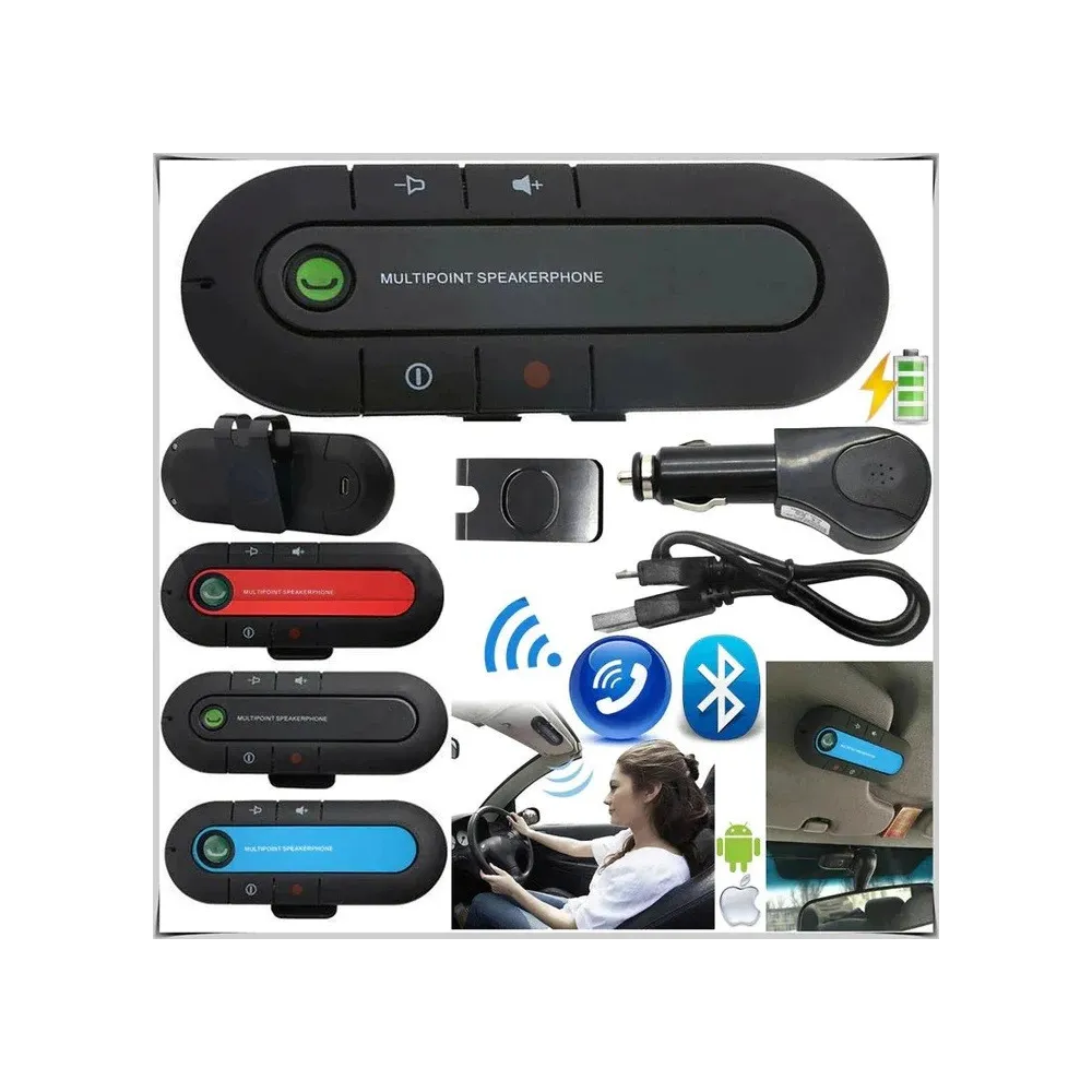 Kit auto handsfree Bluetooth pentru apeluri telefonice, cu clemă prindere și alimentare la brichetă