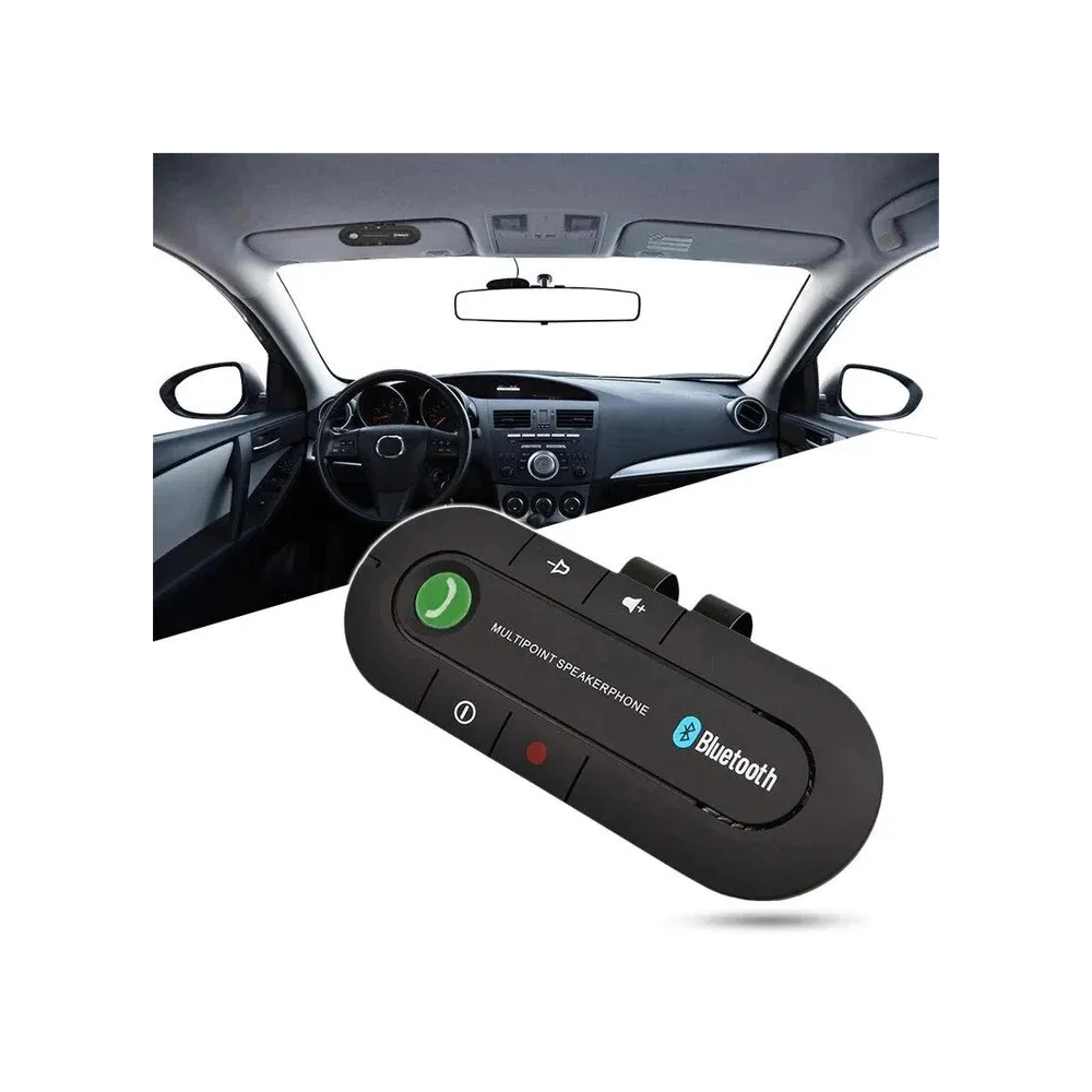 Kit auto handsfree Bluetooth pentru apeluri telefonice, cu clemă prindere și alimentare la brichetă