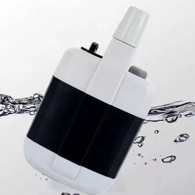 Dus portabil camping cu baterie reincarcabila USB, pompa apa cu robinet, pentru exterior si interior