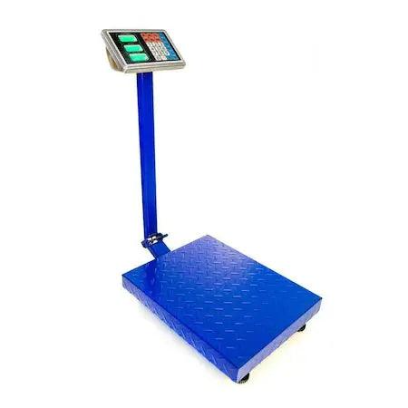 Cântar electronic 500 kg cu platformă metalică 45x60 cm, afișaj LCD iluminat, funcție TARE, acumulator, braț rabatabil