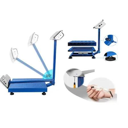 Cântar electronic 500 kg cu platformă metalică 45x60 cm, afișaj LCD iluminat, funcție TARE, acumulator, braț rabatabil