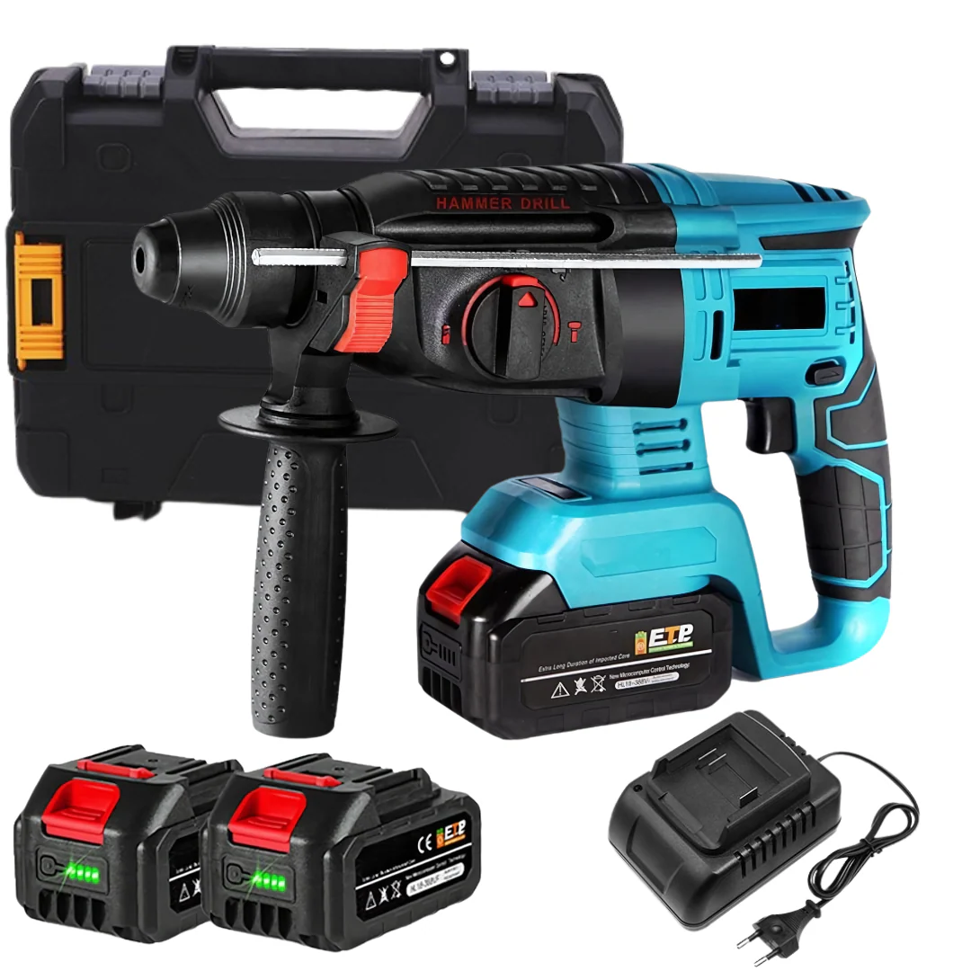 Ciocan rotopercutor fără fir, 2 acumulatori 48V, brushless, SDS Plus, 4 moduri, 2580 rpm