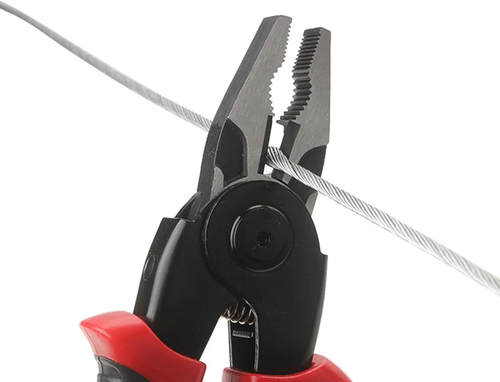 Set Clește Multifuncțional 5 în 1, Patent, Dezizolator, Tăietor Cablu, Sertizor și Foarfecă pentru Tablă, Capete Interschimbabile, Trusă Profesională pentru Electricieni și Bricolaj