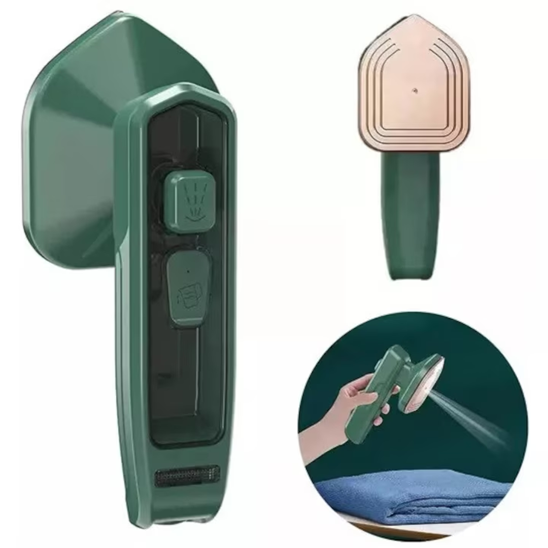 Mini Fier de Călcat Portabil 2 în 1, Călcare Umedă și Uscată, 30W, Încălzire Rapidă, Rezervor Apă, Ideal pentru Călătorii și Haine Delicate