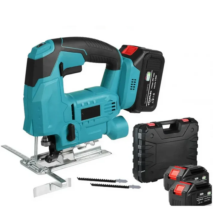 Fierăstrău Pendular (Șoricel) Fără Fir 48V, 2 Acumulatori 4.0Ah, Încărcător și Valiză Incluse, 3200 RPM, 3 Trepte Pendulare, Tăiere la 45°, Set Complet pentru Lemn și Metal