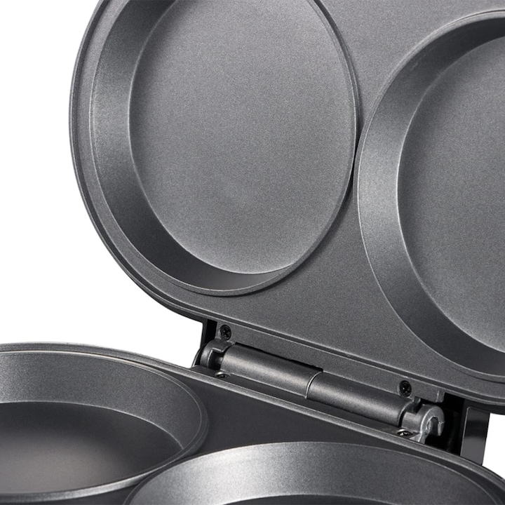 Aparat pentru burgeri si omlete RAF R245, 850W, 2 compartimente, antiaderent, compact, garantie 3 ani