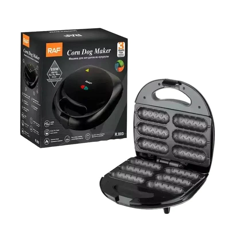 Aparat rulouri și hot dog RAF R803, 850W, plăci antiaderente, indicator LED, compact, garanție 3 ani
