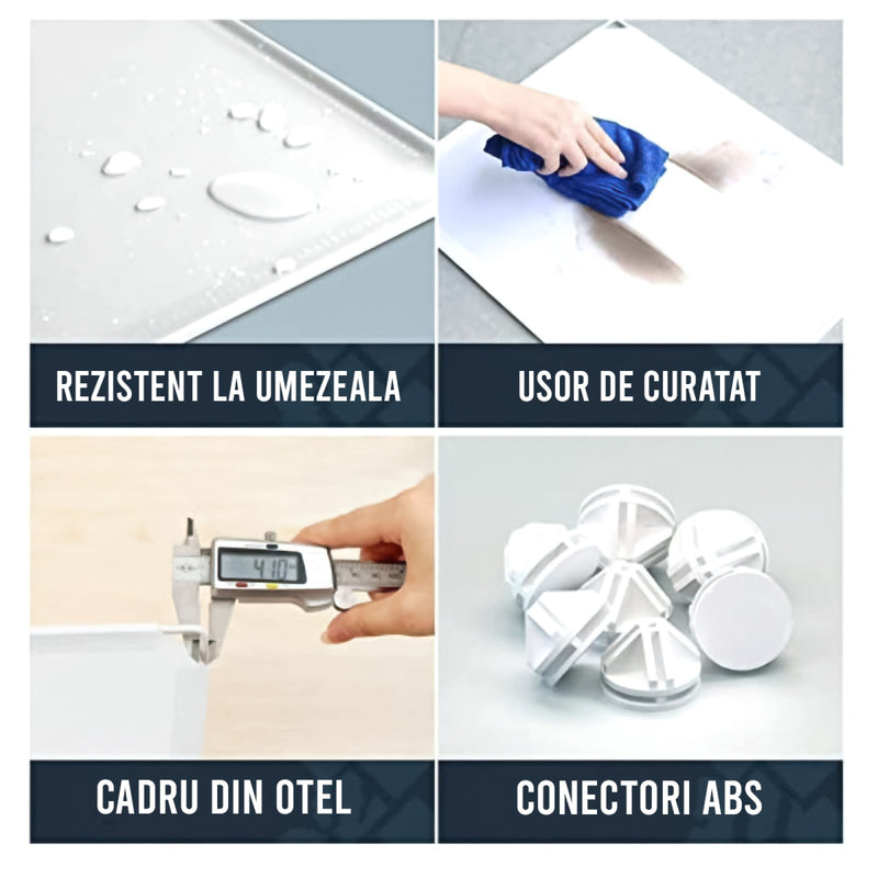 Dulap Modular pentru Copii cu 8 Compartimente, Uși cu Desene Animale, Raft pentru Haine și Pantofi, Organizator Multifuncțional