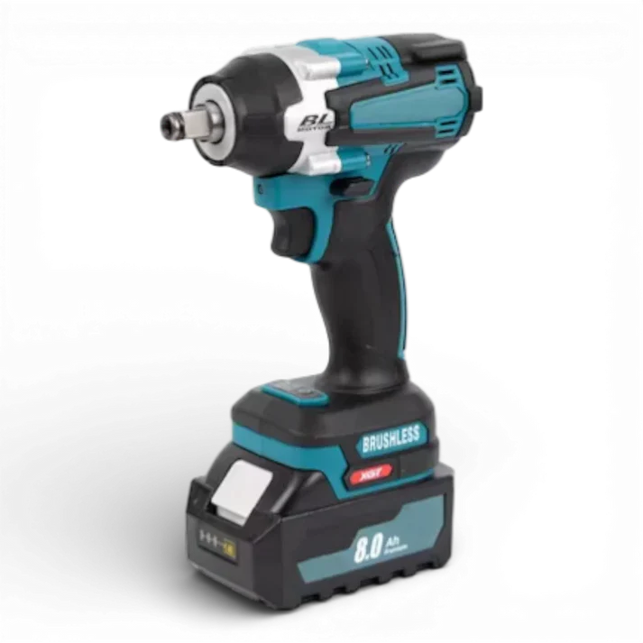 Mașină de înșurubat cu impact 48V, 2 acumulatori 8Ah, motor brushless, cuplu max. până la 850 Nm, mandrină 1/4" hex