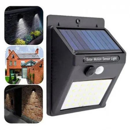 Set 10 lămpi solare de perete cu senzor de mișcare, 30 LED, panou solar integrat