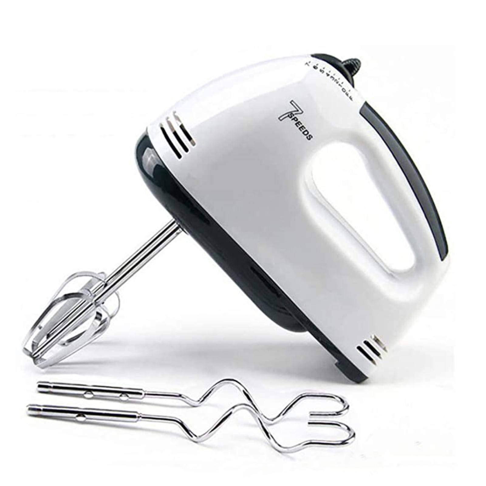 Mixer de Mână Scarlett 260W, 7 Viteze, Teluri și Cârlige pentru Aluat, Mixer Electric pentru Prăjituri, Creme și Aluat, Alb