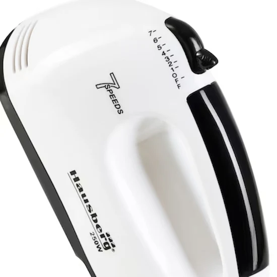 Mixer de Mână Scarlett 260W, 7 Viteze, Teluri și Cârlige pentru Aluat, Mixer Electric pentru Prăjituri, Creme și Aluat, Alb