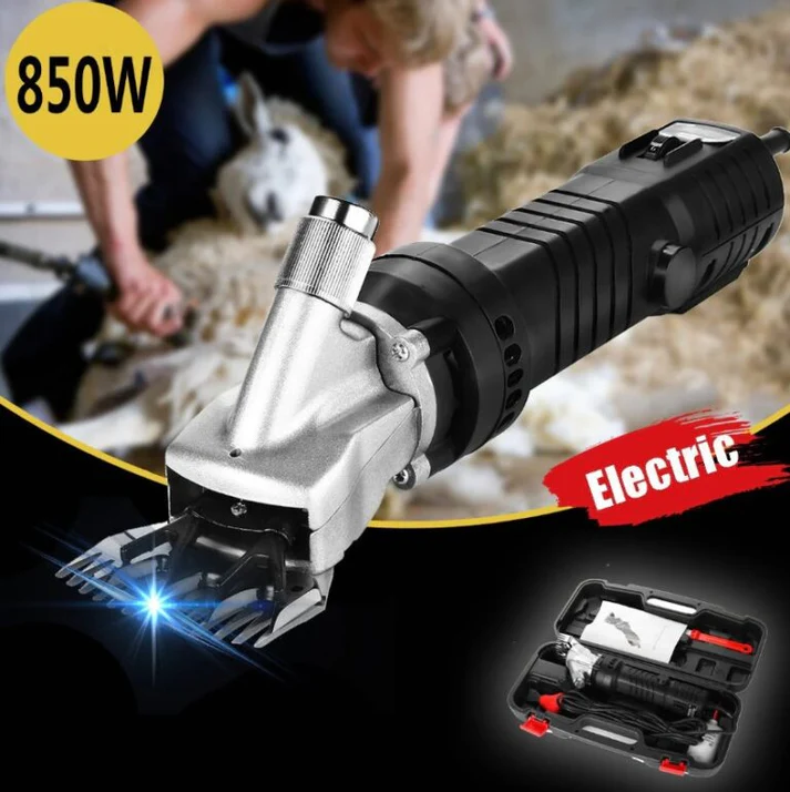 Mașină Profesională de Tuns Oi 850W, 6 Trepte de Viteză, 2400 RPM, Cablu 5 Metri, Lame din Oțel, Set Complet pentru Tunsul Animalelor