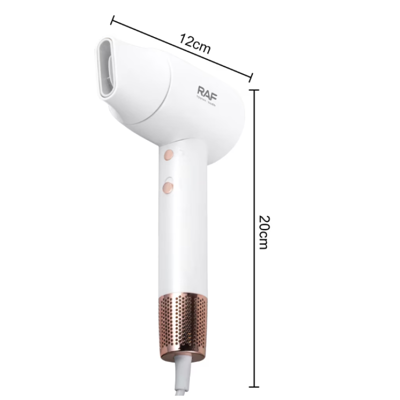 Uscator de par RAF R423, 1600W, 3 trepte temperatura, 2 viteze, display LED, alb/auriu, garantie 3 ani