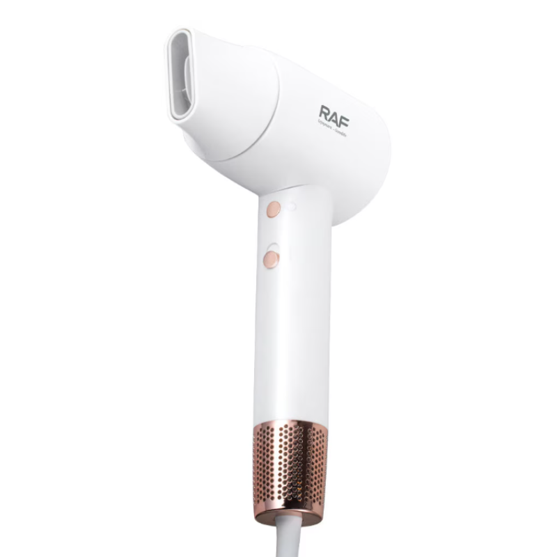 Uscator de par RAF R423, 1600W, 3 trepte temperatura, 2 viteze, display LED, alb/auriu, garantie 3 ani