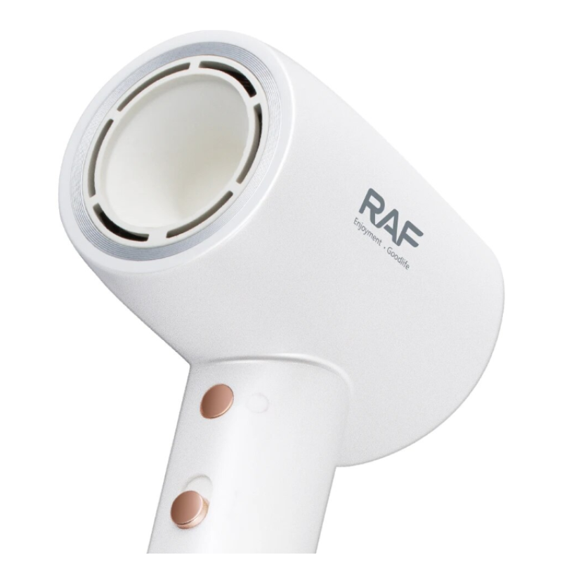 Uscator de par RAF R423, 1600W, 3 trepte temperatura, 2 viteze, display LED, alb/auriu, garantie 3 ani
