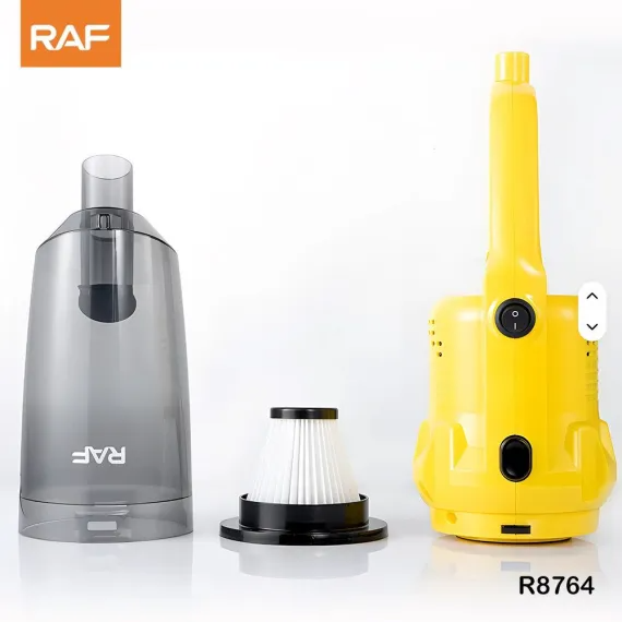Aspirator Vertical și Handheld RAF R.8764, 600W, Filtru HEPA, Fără Sac, Recipient 0.8L, Ideal pentru Casă, Birou și Mașină