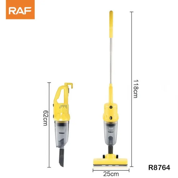 Aspirator Vertical și Handheld RAF R.8764, 600W, Filtru HEPA, Fără Sac, Recipient 0.8L, Ideal pentru Casă, Birou și Mașină