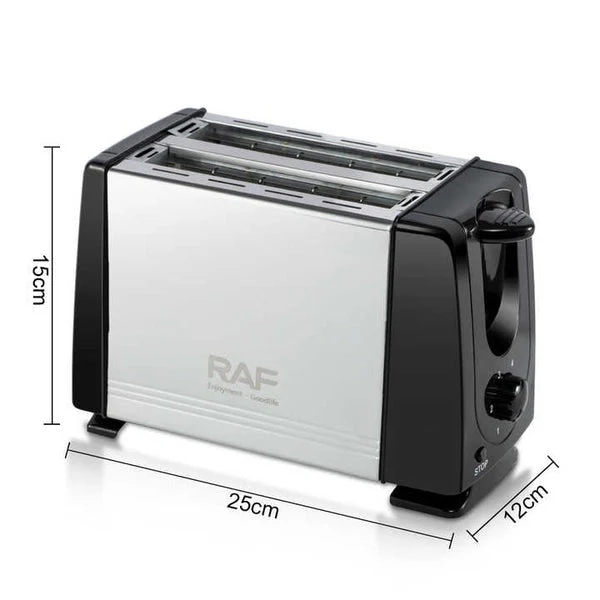 Prajitor de paine RAF R262, 750W, 2 sloturi, 6 trepte prajire, tava firimituri, compact, garantie 3 ani