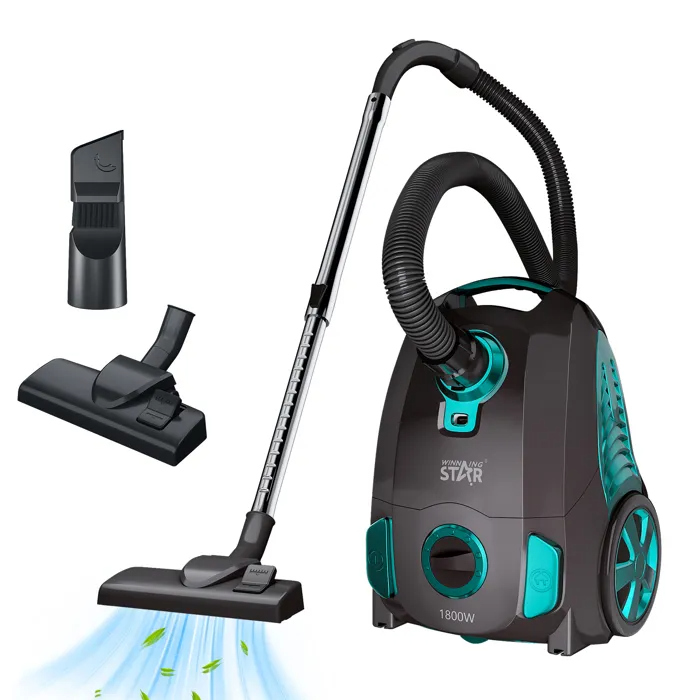 Aspirator Fără Sac 1800W, Putere de Aspirare 22 kPa, Recipient 4L | Filtrare Multiciclonică | Cablu 5m | Pentru Covoare și Păr de Animale