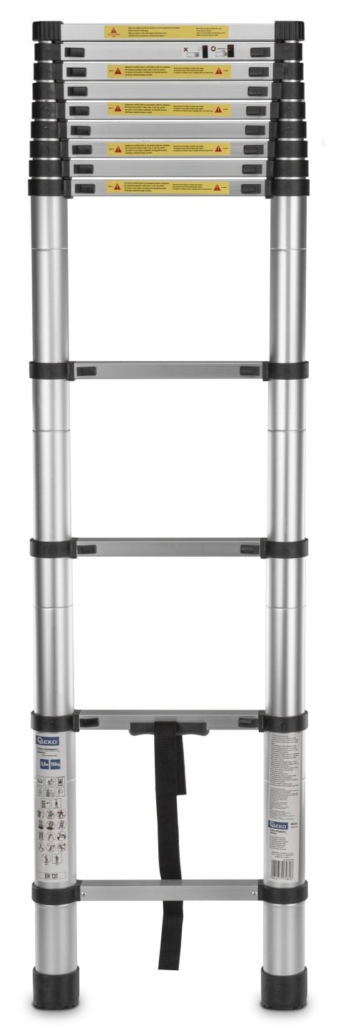 Scarǎ telescopică din aluminiu 2.9 m, 10 trepte, pliabilă, capacitate 150 kg