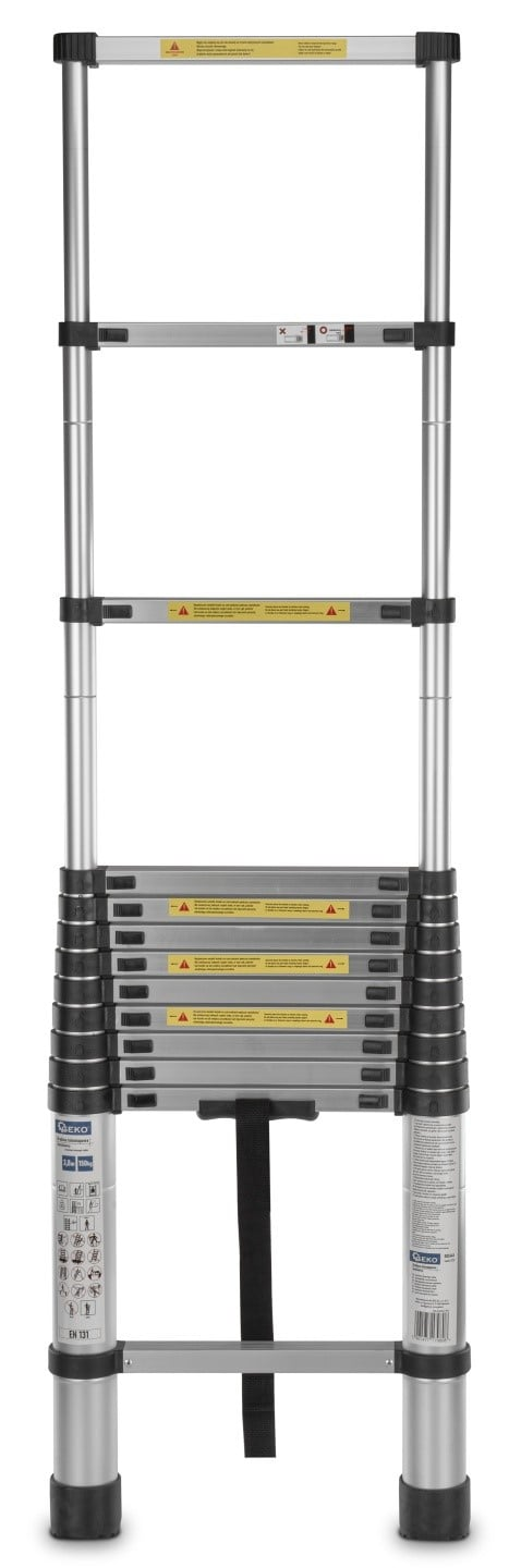 Scarǎ telescopică din aluminiu 2.9 m, 10 trepte, pliabilă, capacitate 150 kg