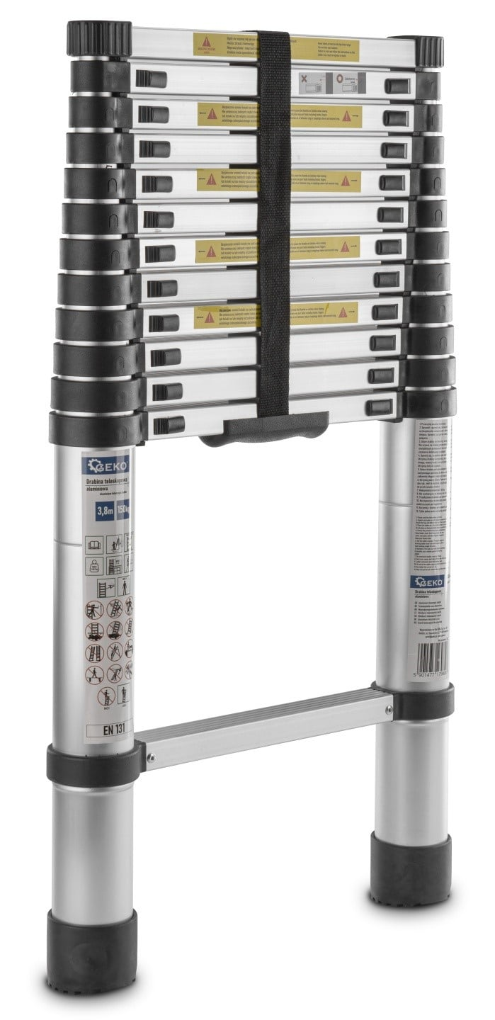 Scarǎ telescopică din aluminiu 2.9 m, 10 trepte, pliabilă, capacitate 150 kg