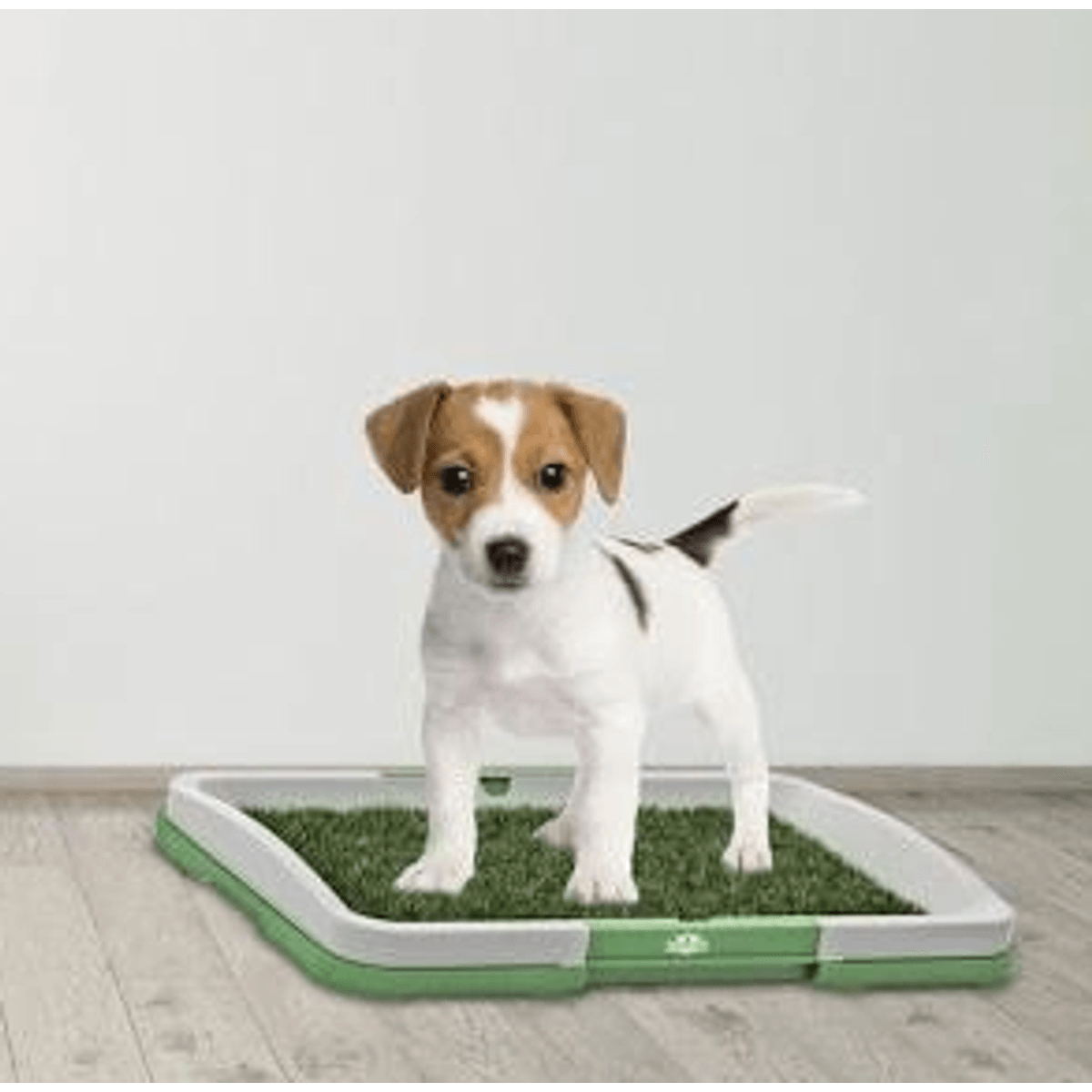 Toaleta pentru caini si pisici cu iarba artificiala, Puppy Potty Pad, 3 straturi, tava colectare, 47 x 34 cm