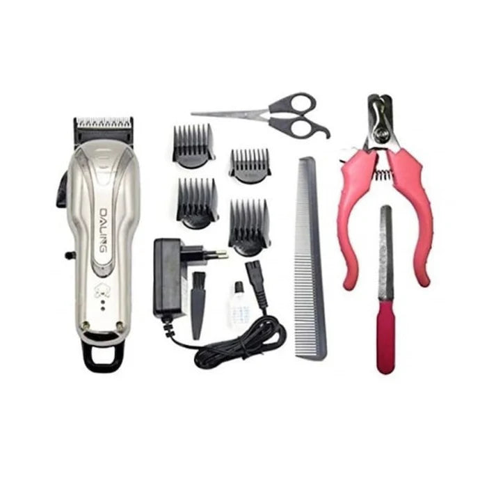 Mașină de Tuns Animale Daling DL-D33 8 în 1 | Câini, Pisici și Oi | Motor Puternic 12W | 4 Piepteni | Reîncărcabilă | Accesorii Complete