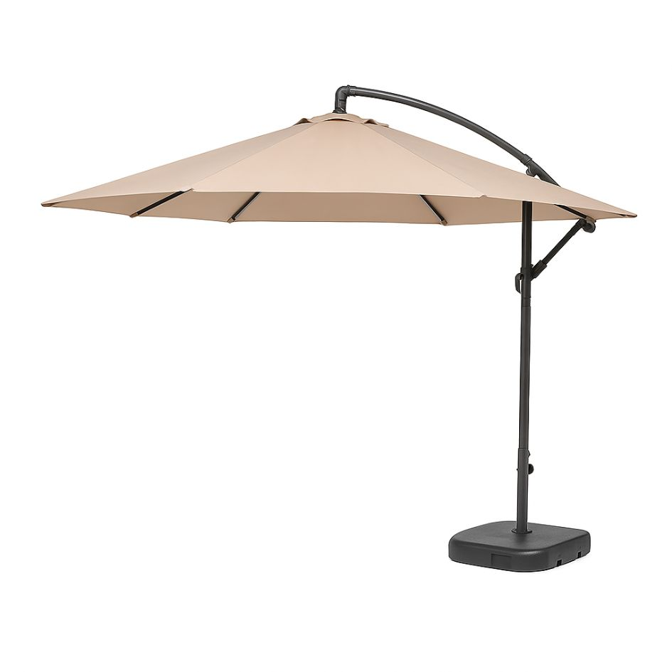 Umbrelă de soare suspendată pentru grădină, 3 x 2.5 m, structură metalică, reglabilă, cu suport