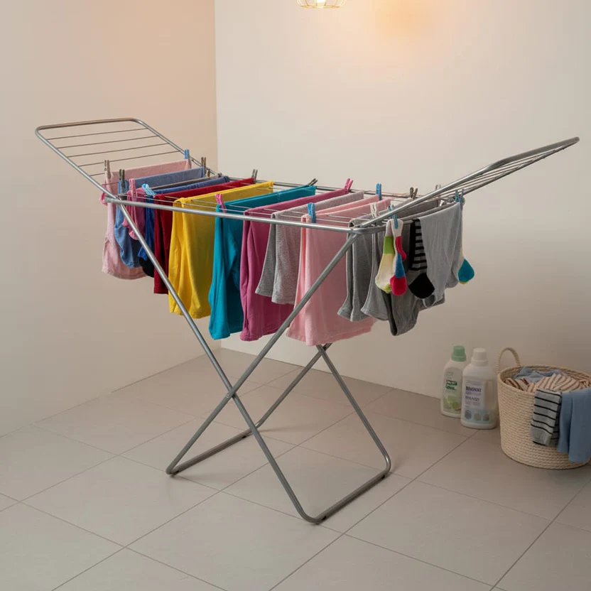 Uscător rufe pliabil metalic, 180 x 54 x 80 cm, 18 m uscare, anticoroziune