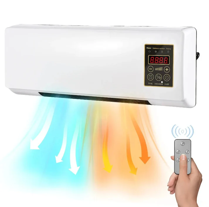 AER CONDITIONAT PORTABIL 2 ÎN 1 – AER RECE ȘI CALD, 1800W, TERMOSTAT REGLABIL 16-40°C, TELECOMANDĂ, ALB