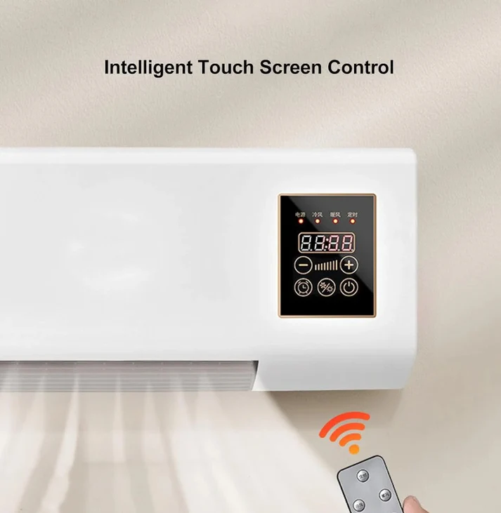 AER CONDITIONAT PORTABIL 2 ÎN 1 – AER RECE ȘI CALD, 1800W, TERMOSTAT REGLABIL 16-40°C, TELECOMANDĂ, ALB