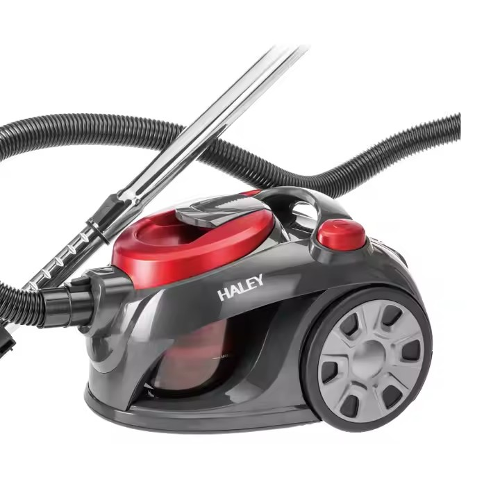 Aspirator HALEY HY-1503, 3000W, recipient 1.5L, cu sac, putere aspirare mare, rosu/negru, Garantie 3 Ani