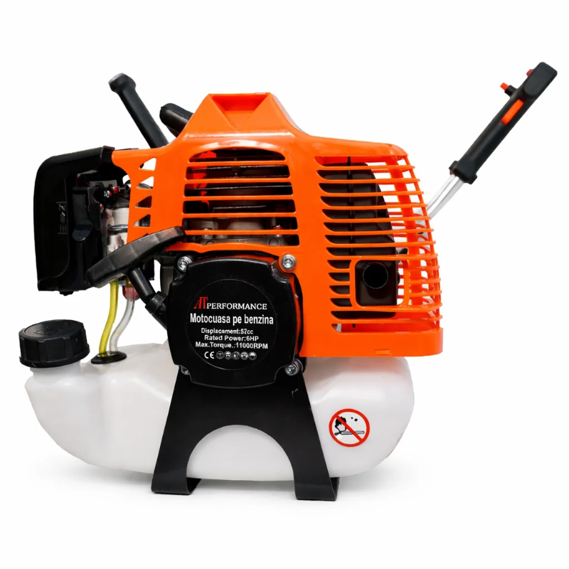 Motocoasa pe benzina AT Performance AT-2036, 52cc, 6CP, 11000RPM, accesorii incluse, ham profesional, Garantie 3 Ani