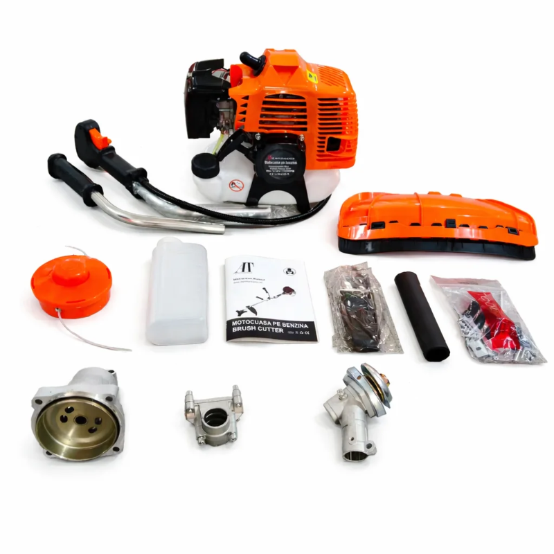 Motocoasa pe benzina AT Performance AT-2036, 52cc, 6CP, 11000RPM, accesorii incluse, ham profesional, Garantie 3 Ani
