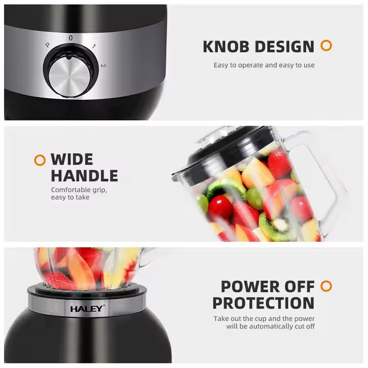 Blender multifunctional HALEY, 1200W, vas 1.8L, lame din inox, viteze multiple, Garantie 3 Ani