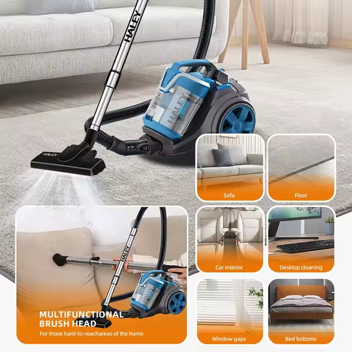 Aspirator cu sac HALEY, 3000W, capacitate 4L, putere mare de aspirare, sistem ciclonic, Garantie 3 Ani